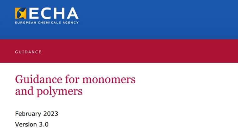 Monomer and polymer guidande updated by ECHA