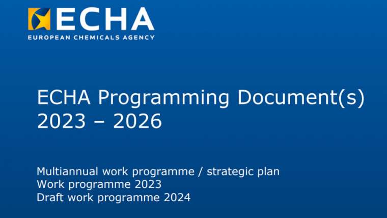 ECHA’s multiannual work programme