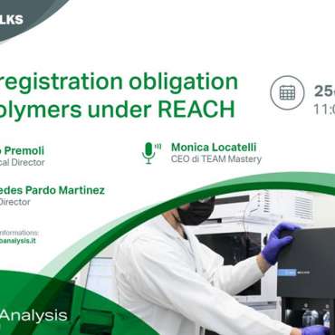 Webinar: Nuovo obbligo di registrazione per i polimeri ai sensi del REACH